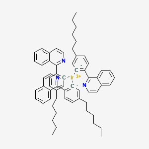 molecular formula C63H66IrN3 B11941089 Iridium, tris[5-hexyl-2-(1-isoquinolinyl-kappaN)phenyl-kappaC]- 