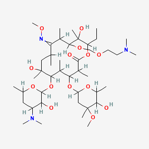 molecular formula C43H81N3O14 B1194113 11-((2-Dimethylaminoethyl)oxymethyl)erythromycin A 9-methoxime CAS No. 107749-17-7