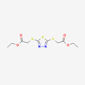 molecular formula C10H14N2O4S3 B11941133 Acetic acid, 2,2'-[1,3,4-thiadiazole-2,5-diylbis(thio)]bis-, diethyl ester CAS No. 75646-24-1