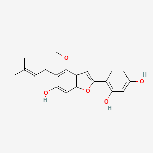 molecular formula C20H20O5 B1194117 Licocoumarone CAS No. 118524-14-4