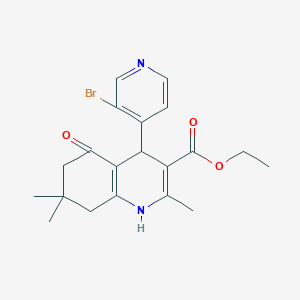 molecular formula C20H23BrN2O3 B11941192 Ethyl 4-(3-bromopyridin-4-yl)-2,7,7-trimethyl-5-oxo-1,4,5,6,7,8-hexahydroquinoline-3-carboxylate CAS No. 853333-74-1