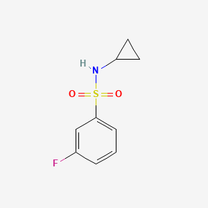 molecular formula C9H10FNO2S B11941233 N-cyclopropyl-3-fluorobenzene-1-sulfonamide 
