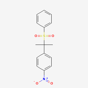 molecular formula C15H15NO4S B11941246 alpha,alpha-Dimethyl-4-nitrobenzyl phenyl sulfone CAS No. 70951-74-5