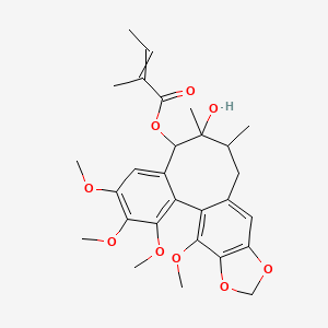 (9-Hydroxy-3,4,5,19-tetramethoxy-9,10-dimethyl-15,17-dioxatetracyclo[10.7.0.02,7.014,18]nonadeca-1(19),2,4,6,12,14(18)-hexaen-8-yl) 2-methylbut-2-enoate