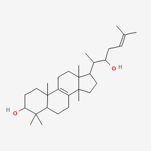 molecular formula C30H50O2 B1194126 17-(2-Hydroxy-1,5-dimethyl-hex-4-enyl)-4,4,10,13,14-pentamethyl-2,3,4,5,6,7,10,11,12,13,14,15,16,17-tetradecahydro-1H-cyclopenta[a]phenanthrene 