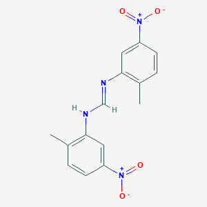 molecular formula C15H14N4O4 B11941310 N,N'-Bis(2-methyl-5-nitrophenyl)formamidine CAS No. 30878-35-4