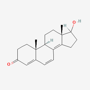 molecular formula C19H24O2 B1194132 17-Hydroxyandrosta-4,6,8(14)-trien-3-one 