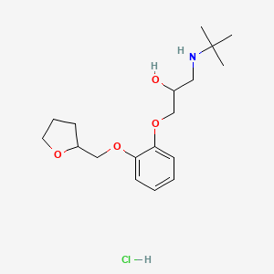 molecular formula C18H30ClNO4 B1194140 Bufetolol hydrochloride CAS No. 35108-88-4