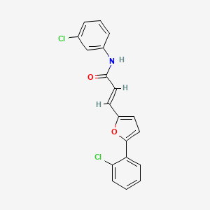 molecular formula C19H13Cl2NO2 B11941408 N-(3-Chlorophenyl)-3-(5-(2-chlorophenyl)-2-furyl)-2-propenamide CAS No. 853348-46-6