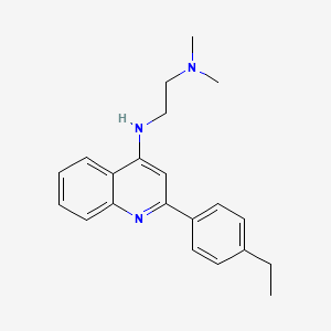 molecular formula C21H25N3 B11941481 N1-(2-(4-Ethylphenyl)quinolin-4-yl)-N2,N2-dimethylethane-1,2-diamine CAS No. 853330-96-8