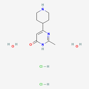 molecular formula C10H21Cl2N3O3 B11941498 2-Methyl-6-(4-piperidinyl)-4-pyrimidinol dihydrochloride dihydrate 