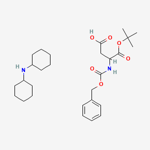 molecular formula C28H44N2O6 B11941506 Dicyclohexylamine (S)-3-(((benzyloxy)carbonyl)amino)-4-(tert-butoxy)-4-oxobutanoate 
