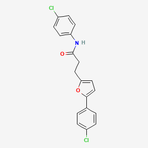 molecular formula C19H15Cl2NO2 B11941520 N-(4-Chlorophenyl)-3-(5-(4-chlorophenyl)-2-furyl)propanamide CAS No. 853312-01-3