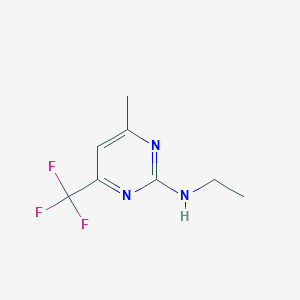 molecular formula C8H10F3N3 B11941568 N-ethyl-4-methyl-6-(trifluoromethyl)pyrimidin-2-amine CAS No. 68729-57-7