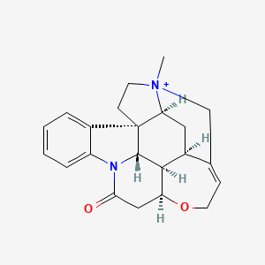 molecular formula C22H25N2O2+ B1194157 (4aR,5aS,8aS,13aS,15aS,15bR)-6-methyl-4a,5,5a,7,8,13a,15,15a,15b,16-decahydro-2H-4,6-methanoindolo[3,2,1-ij]oxepino[2,3,4-de]pyrrolo[2,3-h]quinolin-6-ium-14-one CAS No. 47466-17-1