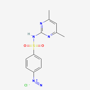 molecular formula C12H12ClN5O2S B1194159 Sulfamethazinediazonium CAS No. 58064-76-9