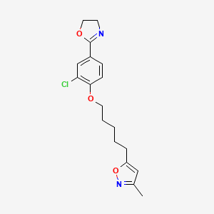 5-[5-[2-chloro-4-(4,5-dihydro-1,3-oxazol-2-yl)phenoxy]pentyl]-3-methyl-1,2-oxazole