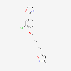 B1194165 5-(5-(6-Chloro-4-(4,5-dihydro-2-oxazolyl)phenoxy)pentyl)-3-methyl isoxazole CAS No. 98033-68-2