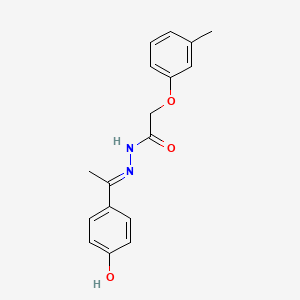 molecular formula C17H18N2O3 B11941664 N'-[(E)-1-(4-hydroxyphenyl)ethylidene]-2-(3-methylphenoxy)acetohydrazide 