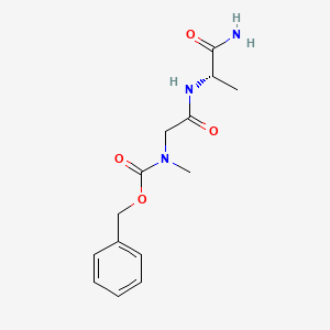 molecular formula C14H19N3O4 B11941686 Carbobenzyloxysarcosyl-L-alaninamide CAS No. 196601-16-8
