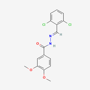 molecular formula C16H14Cl2N2O3 B11941687 N'-(2,6-Dichlorobenzylidene)-3,4-dimethoxybenzohydrazide CAS No. 357410-08-3