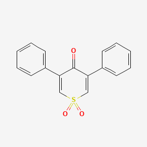 molecular formula C17H12O3S B11941698 3,5-diphenyl-4H-thiopyran-4-one 1,1-dioxide CAS No. 63448-89-5