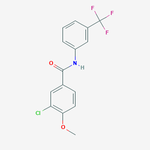 molecular formula C15H11ClF3NO2 B11941712 3-chloro-4-methoxy-N-[3-(trifluoromethyl)phenyl]benzamide 