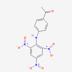 molecular formula C14H10N4O7 B11941730 4'-(2,4,6-Trinitroanilino)acetophenone CAS No. 80792-88-7
