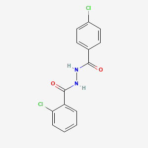 molecular formula C14H10Cl2N2O2 B11941767 Hydrazine, N-(2-chlorobenzoyl)-N'-(4-chlorobenzoyl)- 