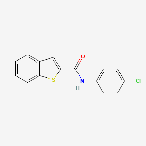 molecular formula C15H10ClNOS B11941783 N-(4-chlorophenyl)-1-benzothiophene-2-carboxamide 