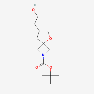 molecular formula C13H23NO4 B11941829 tert-butyl 7-(2-hydroxyethyl)-5-oxa-2-azaspiro[3.4]octane-2-carboxylate 