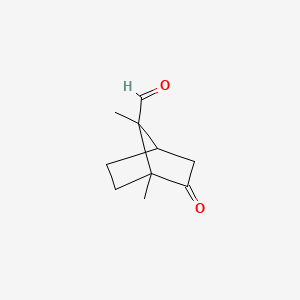 molecular formula C10H14O2 B1194187 1,7-Dimethyl-2-oxobicyclo[2.2.1]heptane-7-carbaldehyde 
