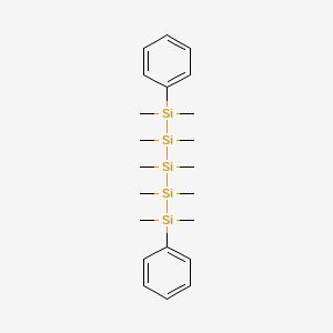 molecular formula C22H40Si5 B11941961 Pentasilane, 1,1,2,2,3,3,4,4,5,5-decamethyl-1,5-diphenyl- CAS No. 10536-53-5