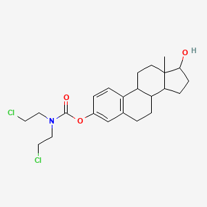 (17-hydroxy-13-methyl-6,7,8,9,11,12,14,15,16,17-decahydrocyclopenta[a]phenanthren-3-yl) N,N-bis(2-chloroethyl)carbamate