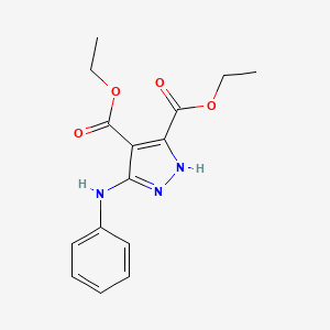 molecular formula C15H17N3O4 B11942030 diethyl 5-anilino-1H-pyrazole-3,4-dicarboxylate CAS No. 142115-59-1