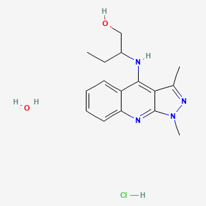 molecular formula C16H23ClN4O2 B11942067 2-((1,3-Dimethyl-1H-pyrazolo[3,4-b]quinolin-4-yl)amino)butan-1-ol hydrochloride hydrate CAS No. 882865-06-7