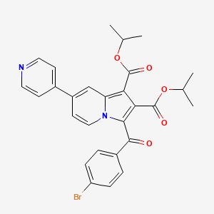 molecular formula C28H25BrN2O5 B11942100 Diisopropyl 3-(4-bromobenzoyl)-7-(4-pyridinyl)-1,2-indolizinedicarboxylate CAS No. 853334-30-2