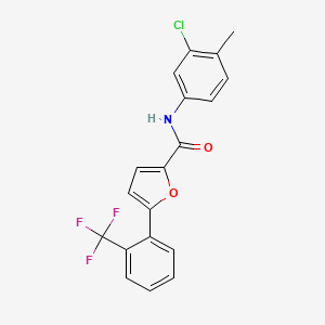 molecular formula C19H13ClF3NO2 B11942114 N-(3-Chloro-4-methylphenyl)-5-(2-(trifluoromethyl)phenyl)furan-2-carboxamide CAS No. 620541-20-0
