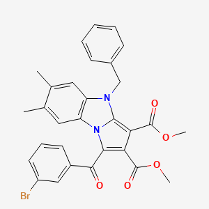 molecular formula C30H25BrN2O5 B11942119 dimethyl 4-benzyl-1-(3-bromobenzoyl)-6,7-dimethyl-4H-pyrrolo[1,2-a]benzimidazole-2,3-dicarboxylate CAS No. 853334-44-8