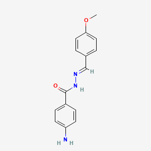 molecular formula C15H15N3O2 B11942120 4-Aminobenzoic (4-methoxybenzylidene)hydrazide CAS No. 97742-06-8