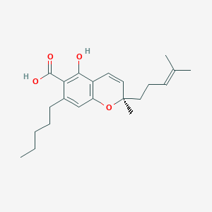 molecular formula C22H30O4 B11942182 CBCA; 5-hydroxy-2-methyl-2-(4-methyl-3-penten-1-yl)-7-pentyl-2H-1-benzopyran-6-carboxylic acid 