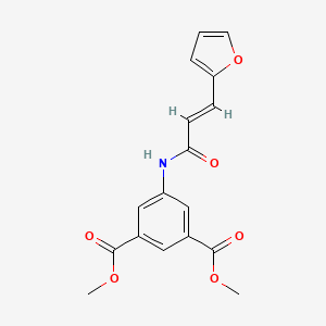 molecular formula C17H15NO6 B11942224 Dimethyl 5-((3-(2-furyl)-2-propenoyl)amino)isophthalate 