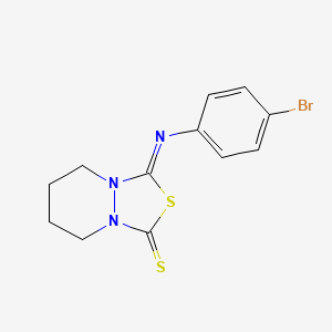 molecular formula C12H12BrN3S2 B1194224 Thiadiazolidinethione 