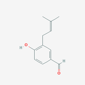 B1194226 3-Dimethylallyl-4-hydroxybenzaldehyde CAS No. 54730-30-2