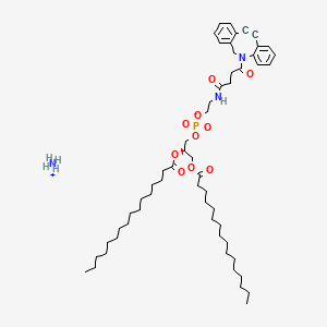molecular formula C56H90N3O10P B11942265 azanium;2-[[4-(2-azatricyclo[10.4.0.04,9]hexadeca-1(16),4,6,8,12,14-hexaen-10-yn-2-yl)-4-oxobutanoyl]amino]ethyl [(2R)-2,3-di(hexadecanoyloxy)propyl] phosphate 