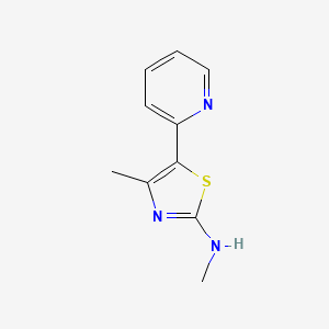 molecular formula C10H11N3S B11942279 N,4-Dimethyl-5-(2-pyridinyl)-1,3-thiazol-2-amine 