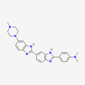 molecular formula C27H29N7 B1194229 2'-(4-Dimethylaminophenyl)-5-(4-methyl-1-piperazinyl)-2,5'-BI-benzimidazole CAS No. 23555-00-2