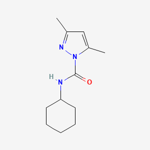 molecular formula C12H19N3O B11942313 N-cyclohexyl-3,5-dimethyl-1H-pyrazole-1-carboxamide 