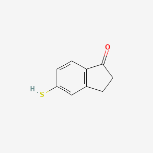 molecular formula C9H8OS B11942331 5-mercapto-2,3-dihydro-1H-inden-1-one 