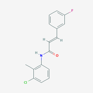 molecular formula C16H13ClFNO B11942344 N-(3-Chloro-2-methylphenyl)-3-(3-fluorophenyl)-2-propenamide CAS No. 853351-75-4